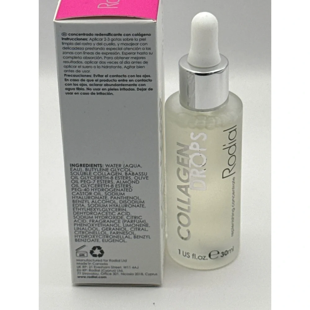 Rodial Collagen Drops Replenishing Concentrate‎ Serum 1oz 30ml Babassu Oil New